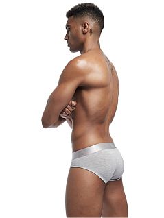 дышащие брифы на гладкой резинке из микрофибры серого цвета JOCKMAIL RTJM2034-3